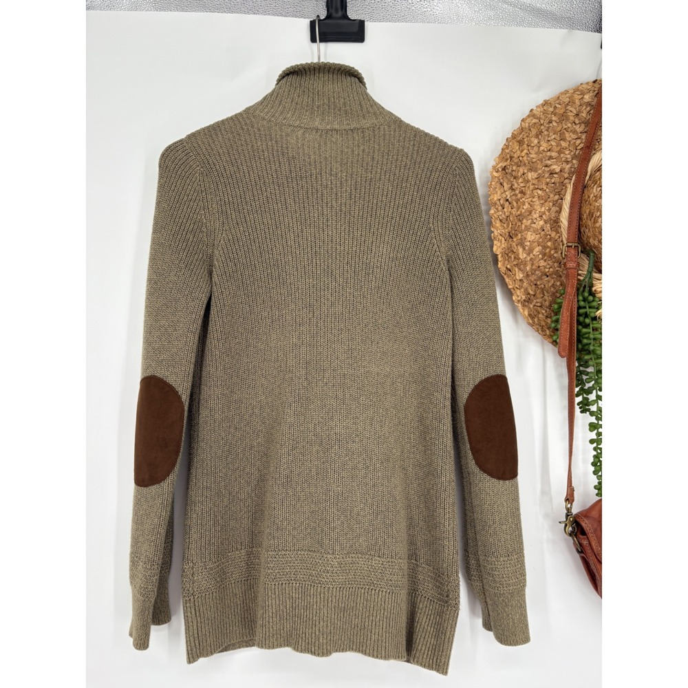 VTG LRL Sweater Cardigan Elbow Patches Green Knit Fox Hunt Buttons Equestrian PS - Picture 4 of 16